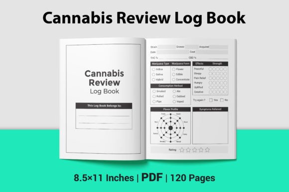 Cannabis Review Log Book Template for Easy KDP Publishing
