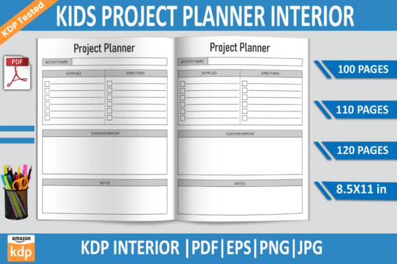 Crafting with the Kids Project Planner KDP Interior
