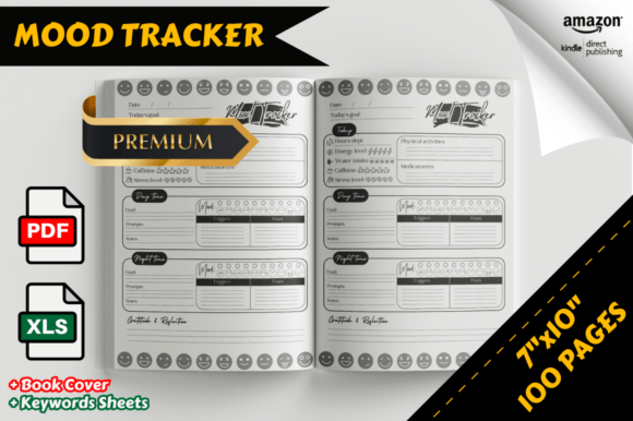 Daily Mood Tracking Journal KDP Interior