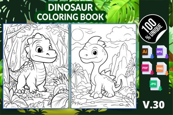 Dinosaur Coloring Book KDP Interior V30: A Ready-Made Creative Asset for Modern Publishers and Educators