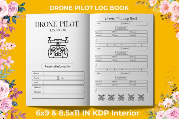 Drone Pilot Log Book: A KDP-Ready Interior for Drone Enthusiasts