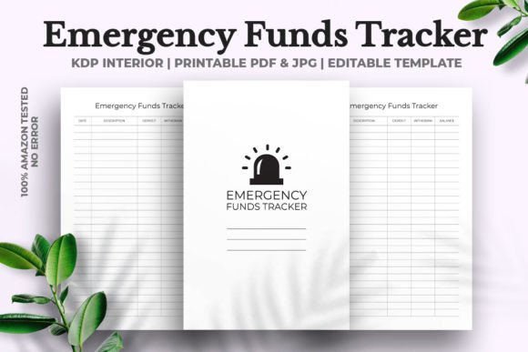 Emergency Funds Tracker KDP Interior: Build Your Safety Net