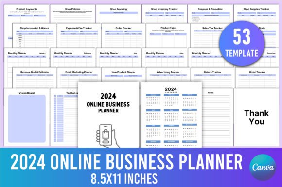 Master Your Small Business Journey with an Editable 2024 Online Business Planner
