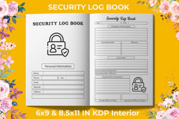Security Log Book: Ready-to-Upload KDP Interior Files