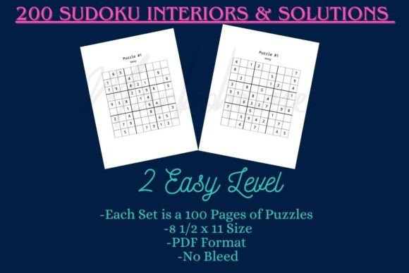 Sudoku Book Interiors Easy-200 Puzzles: A Practical Resource for Puzzle Creators and Educators