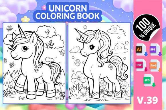 Unlock Creative Success with the Unicorn Coloring Book KDP Interior V39: A Complete Kit for SelfâPublishers, Educators, and Coloring Enthusiasts