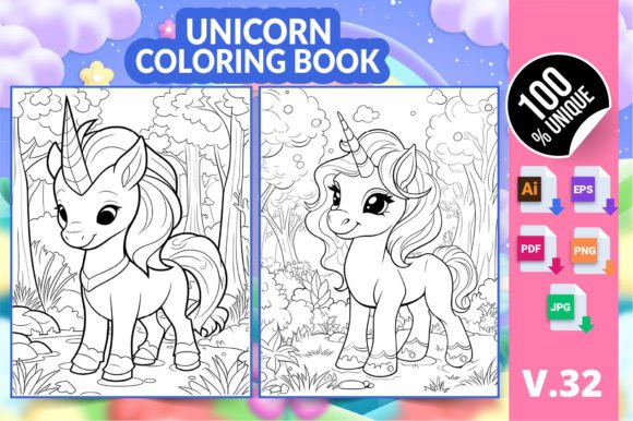 What Is Unicorn Coloring Book KDP Interior V32?