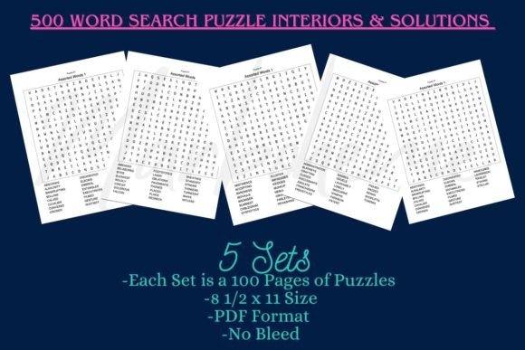 What Makes a Word Search Puzzle Interiors-500 Puzzles Resource Different From Other Downloadable Collections