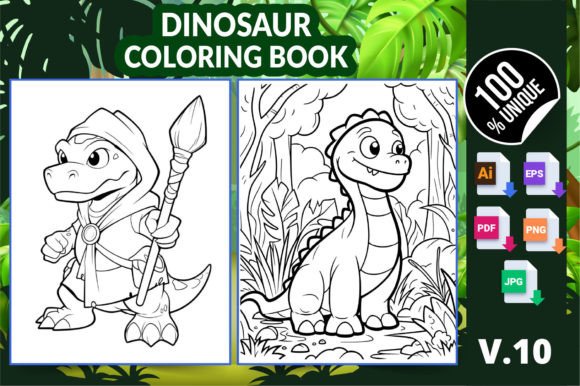 When a Single Digital Pack Can Spark So Many Different Projects: A Closer Look at the Dinosaur Coloring Book KDP Interior V10